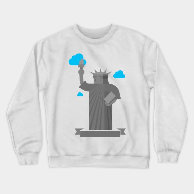 Graphic Statue of Liberty Crewneck Sweatshirt by teesmastery